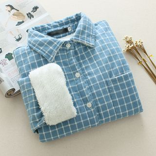 Mushi Fleece-Lined Check Shirt