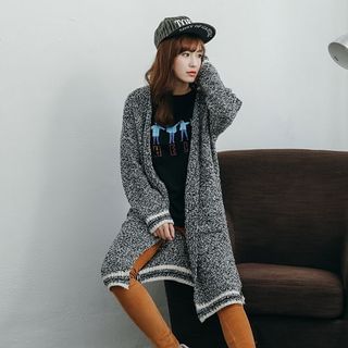 Tokyo Fashion Contrast Trim Long Cardigan