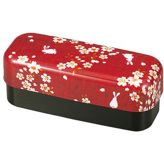 Hakoya Hakoya Slim Compact Lunch Box Sakura Usagi Red