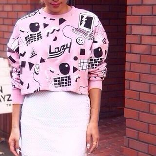 Fashion Street Printed Cropped Pullover