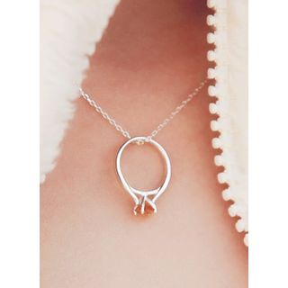 kitsch island Rhinestone Ring Necklace