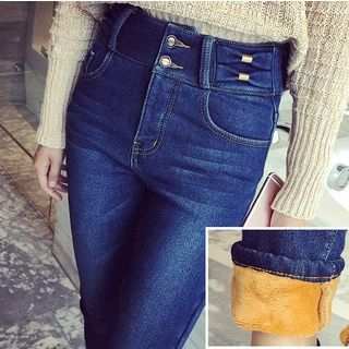 Sienne Fleece-Lined Slim-Fit Jeans