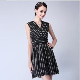 Sentubila Striped Sleeveless Dress
