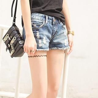 Athena Distressed Denim Shorts