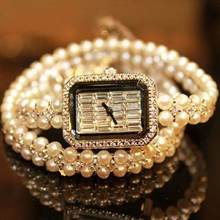 Nanazi Jewelry Fresh Water Pearl Bracelet Watch