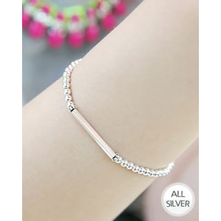 Miss21 Korea Bar Silver-Ball Bracelet