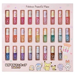 Shobido - Pokemon Peaceful Place Peel Off Nail Polish 26 Colors Set 26 Pcs