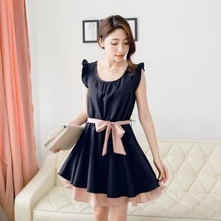 Tokyo Fashion Tie-Waist A-Line Dress