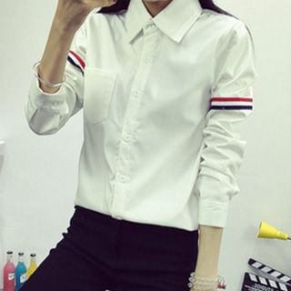 lilygirl Fleece-Lined Striped Shirt