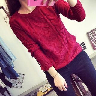 Lucy Girl Cable Knit Sweater