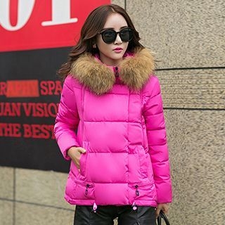 lilygirl Furry Hooded Padded Jacket