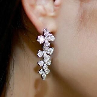 Mbox Jewelry CZ Flower Earrings