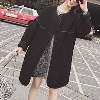 Cloud Nine Piped Snap Button Trench Coat