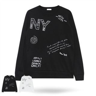 Superstar.i Lettering Printed Brushed-Fleece Sweatshirt