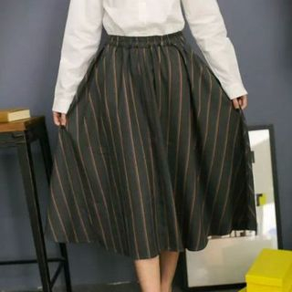 TOJI Stripe Midi Skirt