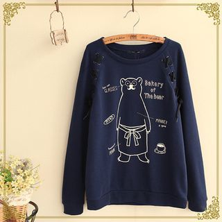 Fairyland Bear Print Pullover