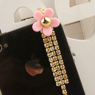Fit-to-Kill Flower Mobile Earphone Plug Pink - One Size