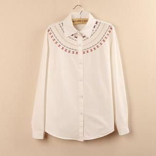 Tangi Embroidered Long Sleeved Blouse