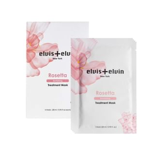 Elvis+Elvin - Rose Revitalizing Treatment Mask Set 28Ml X 4 Sheets