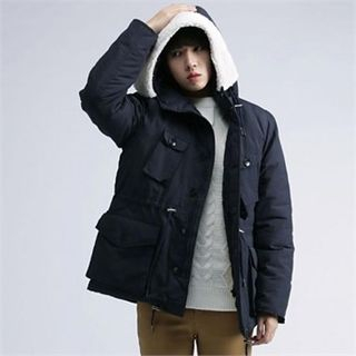 THE COVER Fleece-Lined Hooded Padding Jacket