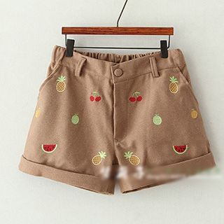 ninna nanna Fruit Embroidered Shorts