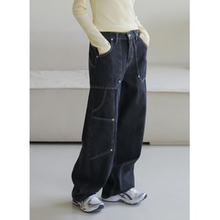 THEONME Unwashed Wide-Leg Jeans