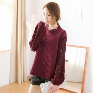 Tokyo Fashion Open-Knit Embossed Top
