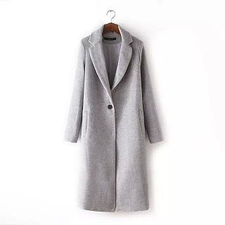 TOJI Notched-Lapel Single-Button Coat