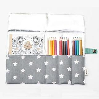LIFE STORY Stationery Pouch - Star Light Gray - One Size