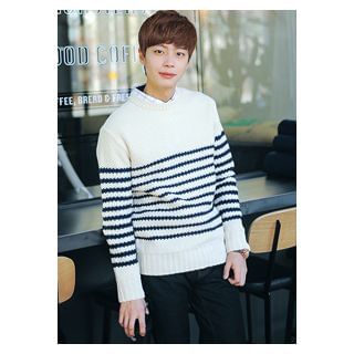 HOTBOOM Stripe Knit Sweater