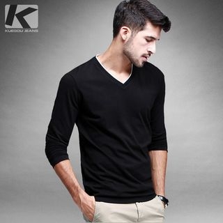 Quincy King V-neck Long-Sleeve T-shirt