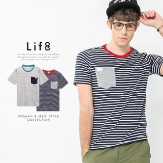 Life 8 Short Sleeves Striped T-shirt