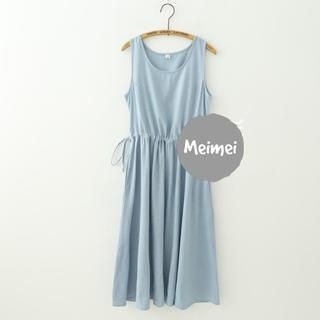 Meimei Drawstring Waist Sleeveless Dress