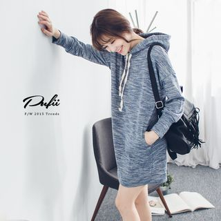 PUFII Hooded Shirt Dress