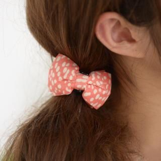 59 Seconds Dotted Bow-Accent Barrette Color Chosen at Random - One Size