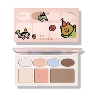 INTO YOU - Pastoral Garden Face Palette TUNEE GOODS Edition - 2 Types #NW01 Spring Peach Bloom - 9g