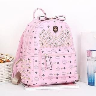 Rabbit Bag Patterned Studded Backpack
