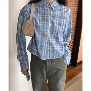 Cropped Plaid Shirt