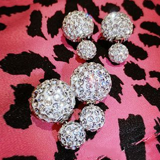 maxine Rhinestone Ball Earrings