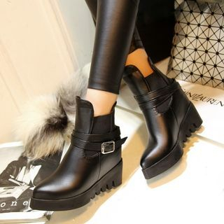 JY Shoes Wedge Ankle Boots