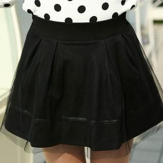 Romantica Shirred A-Line Skirt