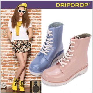 Dripdrop Lace-Up Rain Boots