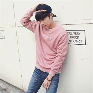 MITOSHOP Lettering Cotton Pullover