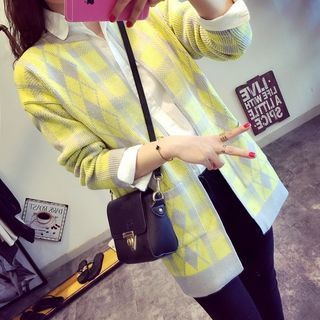 Lucy Girl Patterned Knit Long Jacket