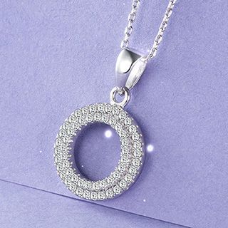 T400 Jewelers Sterling Silver Rhinestone Necklace