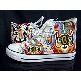 "Chinese Opera Mask" High-Top Sneakers