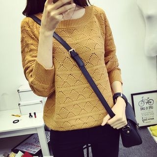 Gemuni Pointelle Knit Sweater