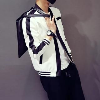 Bay Go Mall Contrast Open Front Jacket