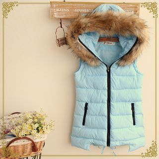Fairyland Furry Hooded Down Vest