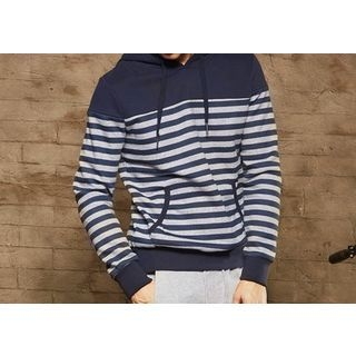 WOOD SOON Hooded Striped Pullover